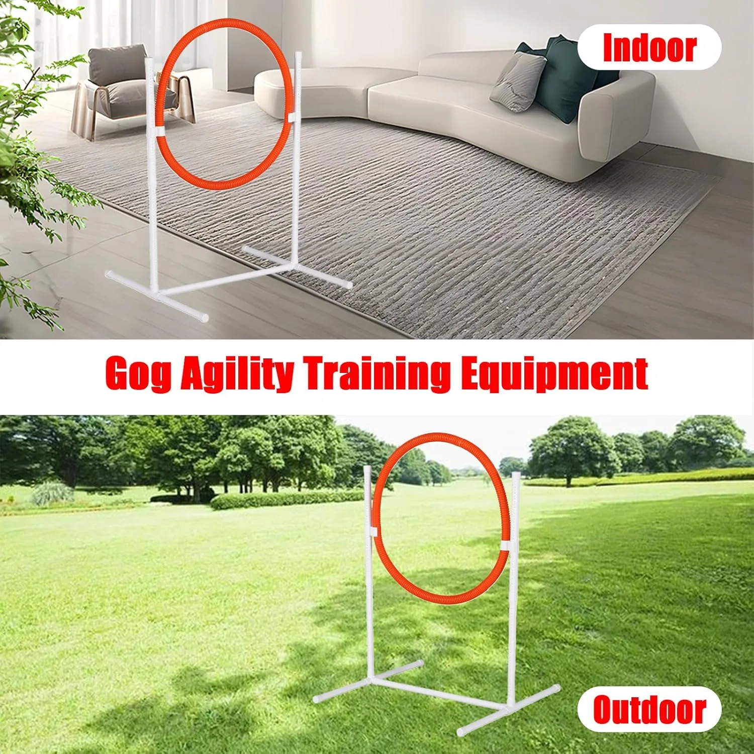 6 Pack Dog Agility Jumps with Carry Bag Exercise,Dog Jumping Hurdles Adjustable Height Jump Bars,for Indoor Outdoor Dog Agility Course Game(6 Pack)
