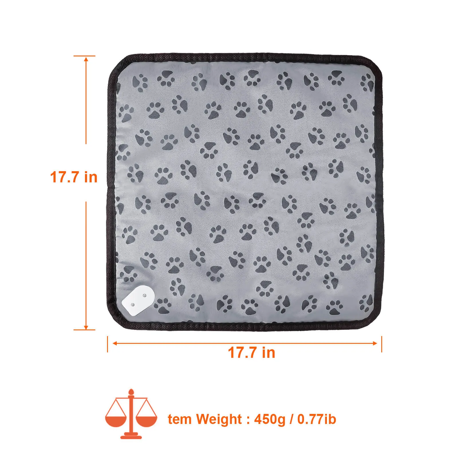 Adjustable Pet Heating Pad with Chew Resistant Steel Cord