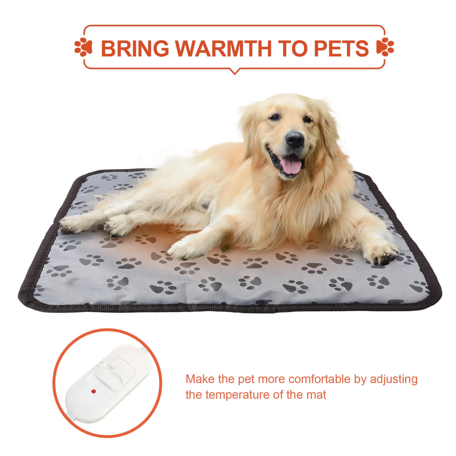 Adjustable Pet Heating Pad with Chew Resistant Steel Cord