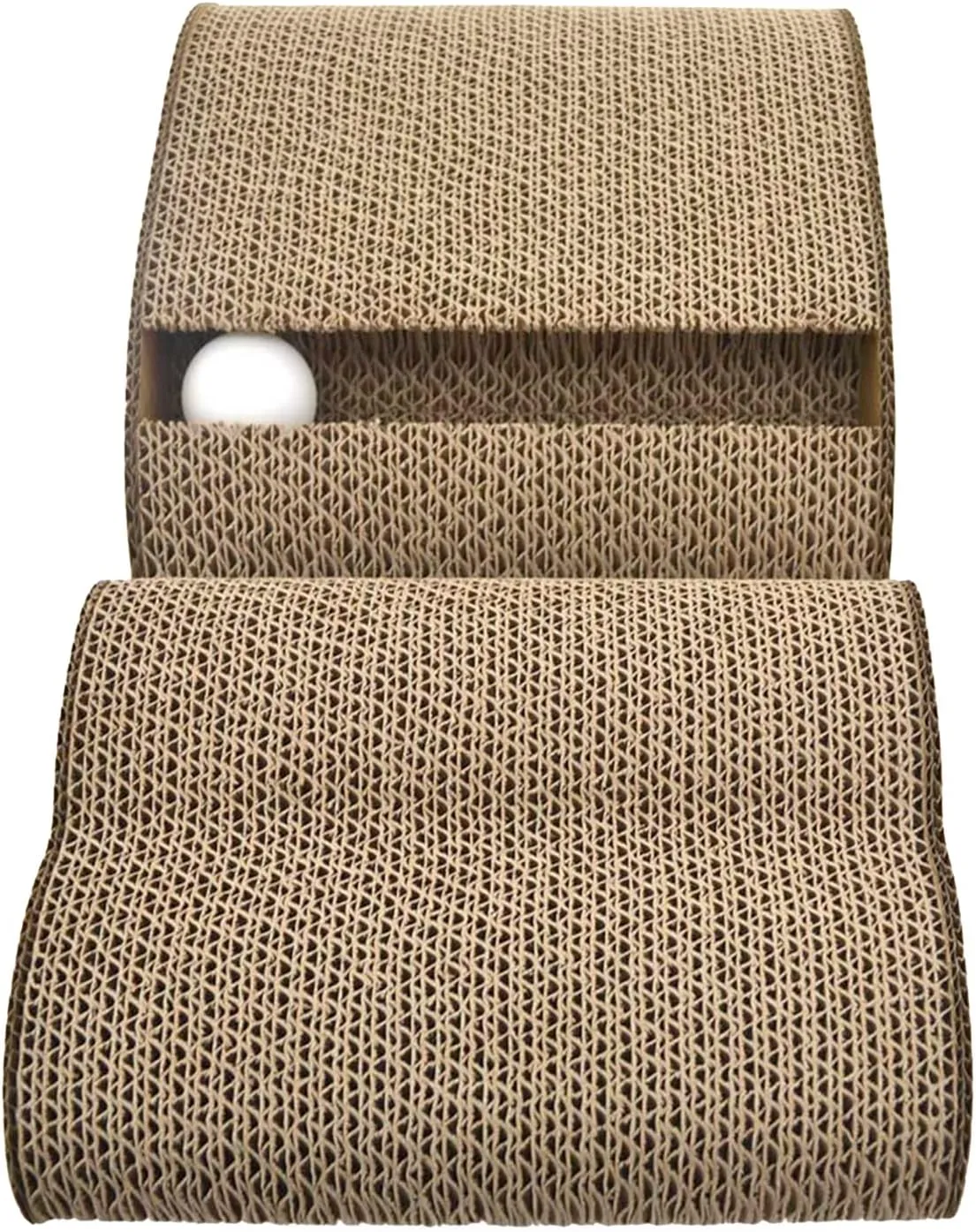 Best Pet Supplies Corrugated Cardboard Cat Scratcher Refill Pads, Lounger, and Fun Interactive Scratching Boards, Claw Safe, Durable, Natural Recycled Materials, Supports Active Play - Whale