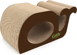 Best Pet Supplies Corrugated Cardboard Cat Scratcher Refill Pads, Lounger, and Fun Interactive Scratching Boards, Claw Safe, Durable, Natural Recycled Materials, Supports Active Play - Whale