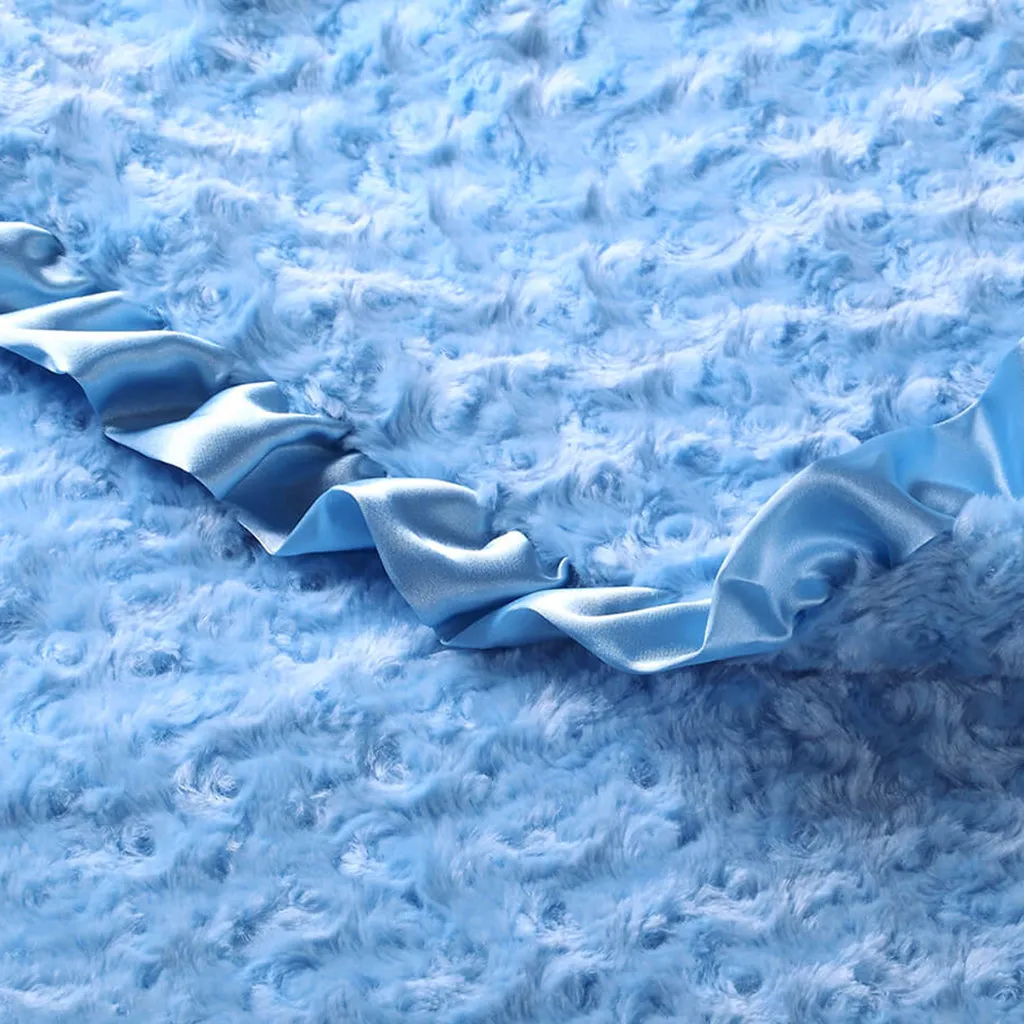 Blue Rosebuds Throw