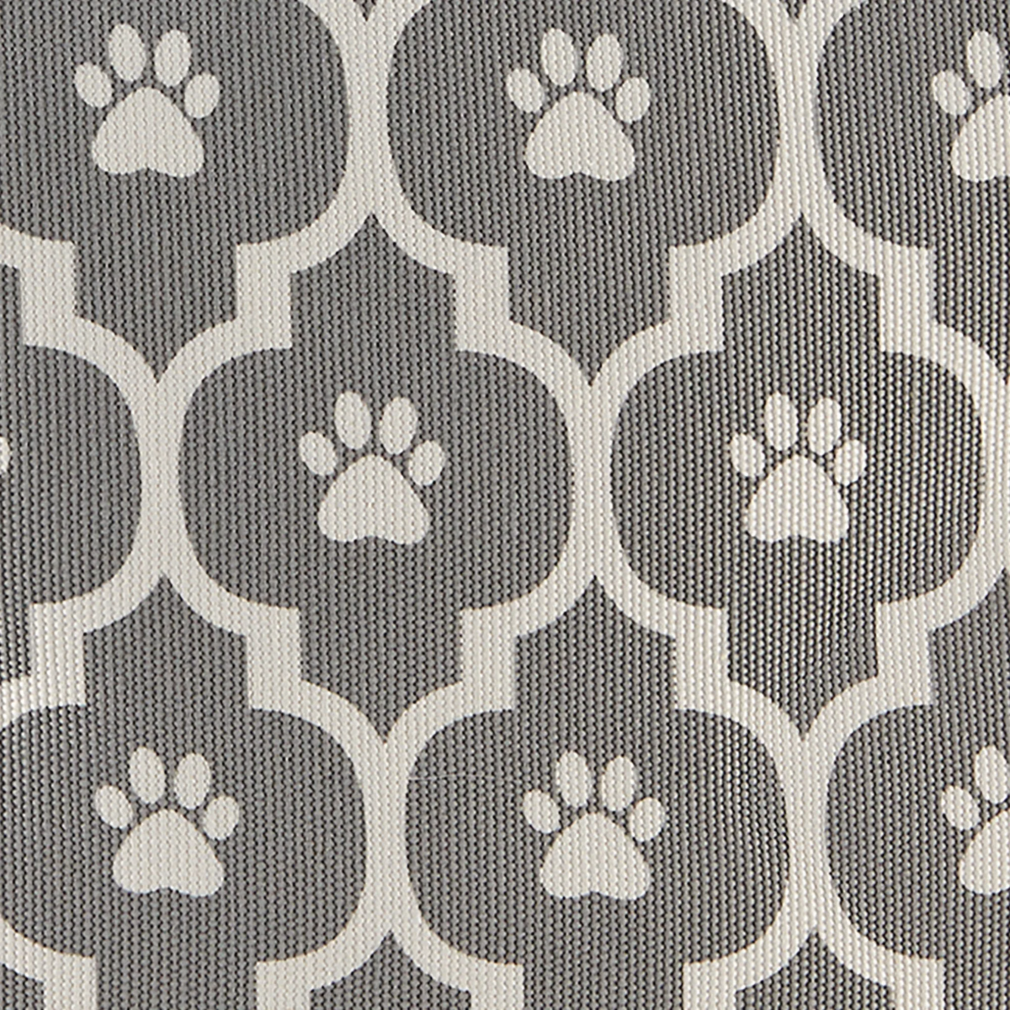 Bone Dry Pet Storage Bin, Lattice Paw Print, Gray, Medium  - 16x10x12"