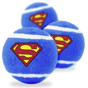 Buckle-Down Squeaky Tennis Ball 3 Pack – Superman Shield