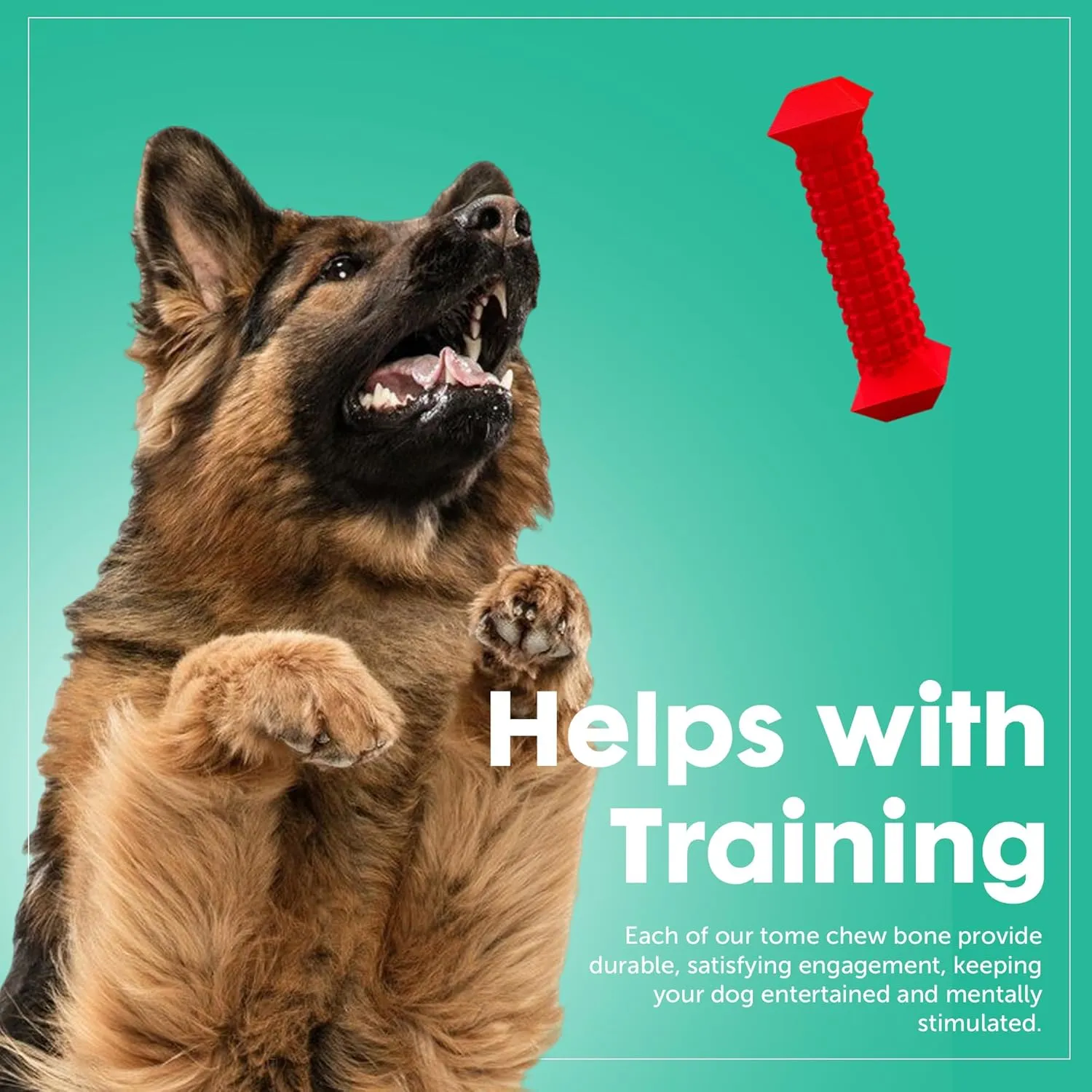 Chew Toys for Aggressive Chewers - Pack of 3 Treat Dispensing Ring, Bone, Shoe Interactive Puzzle Toys, Enrichment Toys for Boredom and Brain Stimulating Game Keeps Dogs Engaged