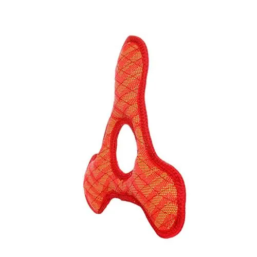 DuraForce TriangleRing ZigZag Dog Toy, Red-Red