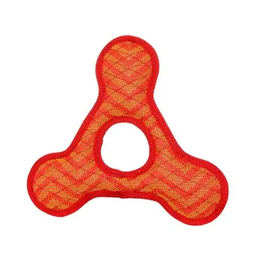 DuraForce TriangleRing ZigZag Dog Toy, Red-Red