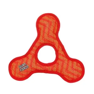DuraForce TriangleRing ZigZag Dog Toy, Red-Red