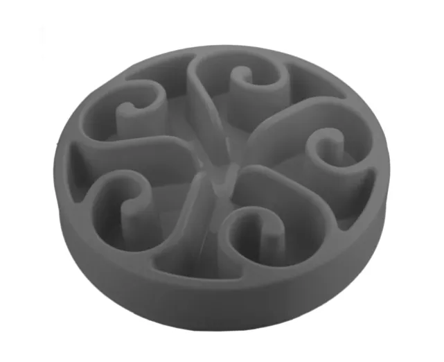 Eat Slow Live Longer Grey Dog Bowl