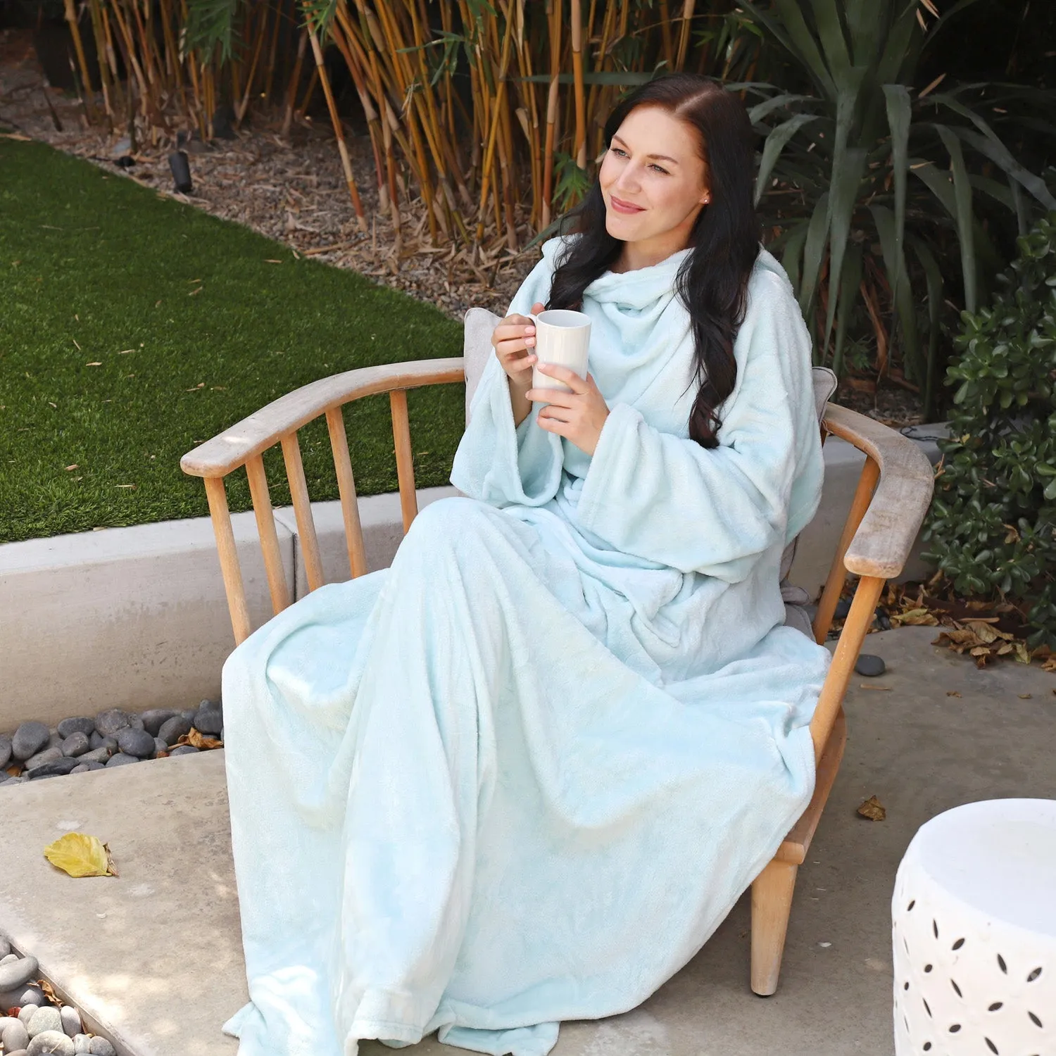 Fleece Wearable Blanket With Sleeve