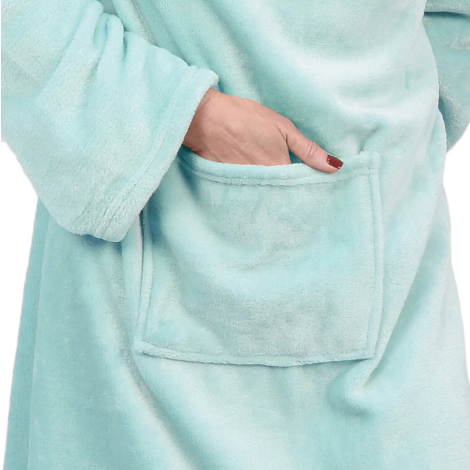 Fleece Wearable Blanket With Sleeve