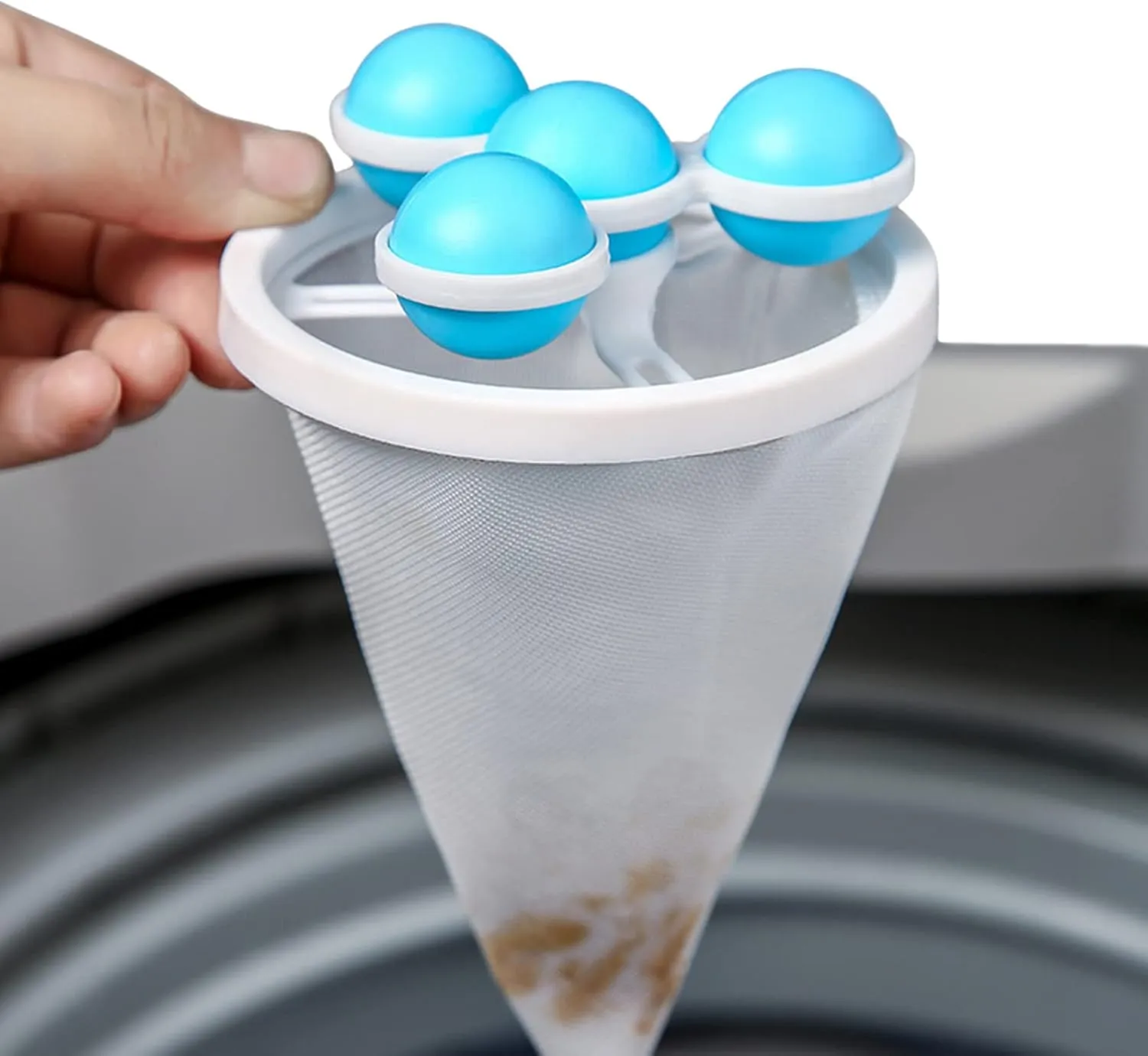 Floating Hair Filter Mesh | Dirt-Proof Hair Removal Filtering Mesh,Reusable Floating Washing Machine Bag Multi-Function Washer Lint Trap Net Pouch for Dorm, Hotel, and Home
