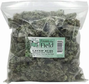 from The Field | Premium Whole Catnip Buds for Cats | Organic, USA-Grown, Fresh & Potent | Natural, Eco-Friendly Cat Treat for Play & Relaxation | Catnip for Indoor Cats | Resealable 4 OZ Bag
