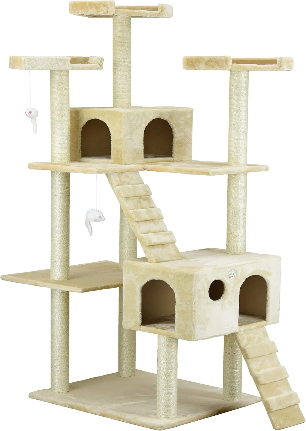 Go Pet Club Cat Tree, 50W x 26L x 72H, Beige