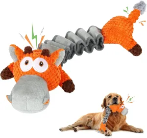 IOKHEIRA Squeaky Dog Toy for Large Dogs Plush Chew Dog Toy Interactive Fetch Toy for Small Medium and Large Dogs Birthday Gifts for Aggressive Chewers Cotton Material & Crinkle Paper