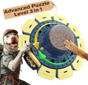 KADTC Advanced Puzzle Toys for Smart Small/Medium/Large Dog Level 3 in 1 Difficult Challenging Interactive Food Puzzles Toy Cognitive Intelligence Training Brain Mental Stimulation Mind Treat Games