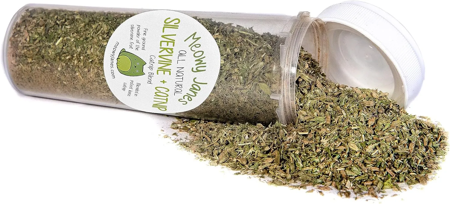 Meowy Janes All Natural Silvervine Catnip Blend, Bottle (1 Cup)