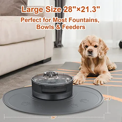 NPET Waterproof Silicone Dog Food Mat for DF10 Dog Fountain