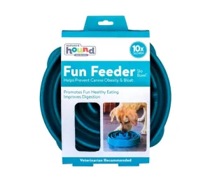 Outward Hound Teal Fun Feeder Slo-Bowl Large