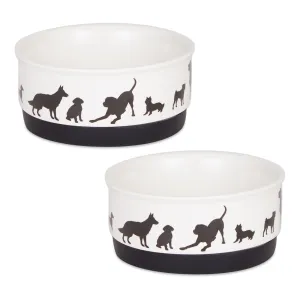 Pet Bowl Dog Show Small 4.25Dx2H Set of 2