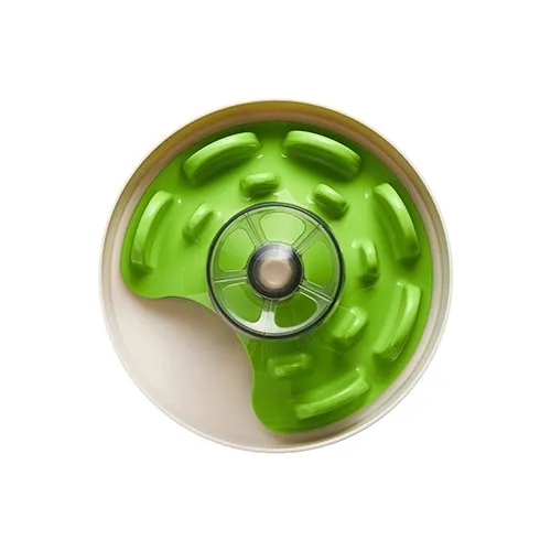 Pet Dream House SPIN Interactive Slow Feeder Pet Bowl - UFO Maze Green