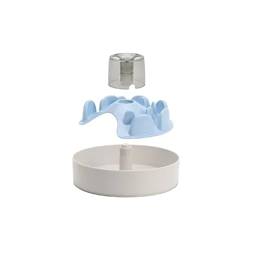 PetDreamHouse SPIN Interactive Slow Feeder Pet Bowl - UFO Maze Blue