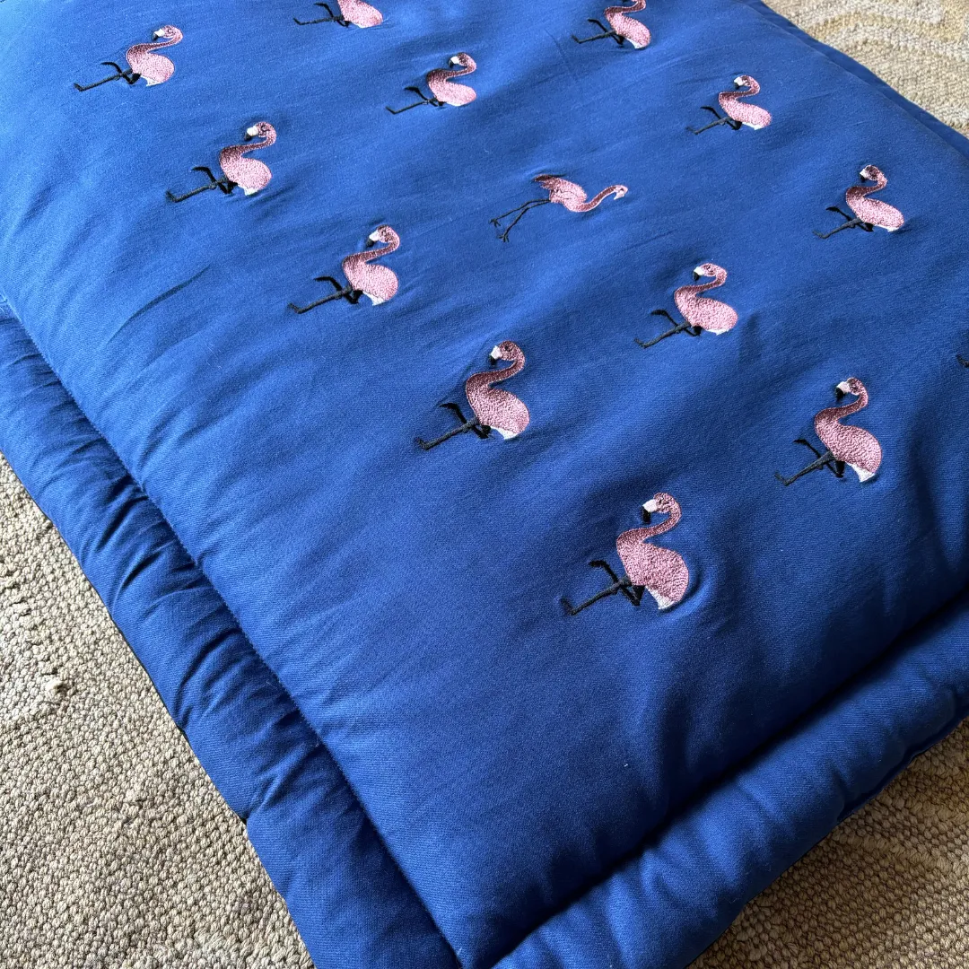 PoochMate Blue Flamingos Dog Mat