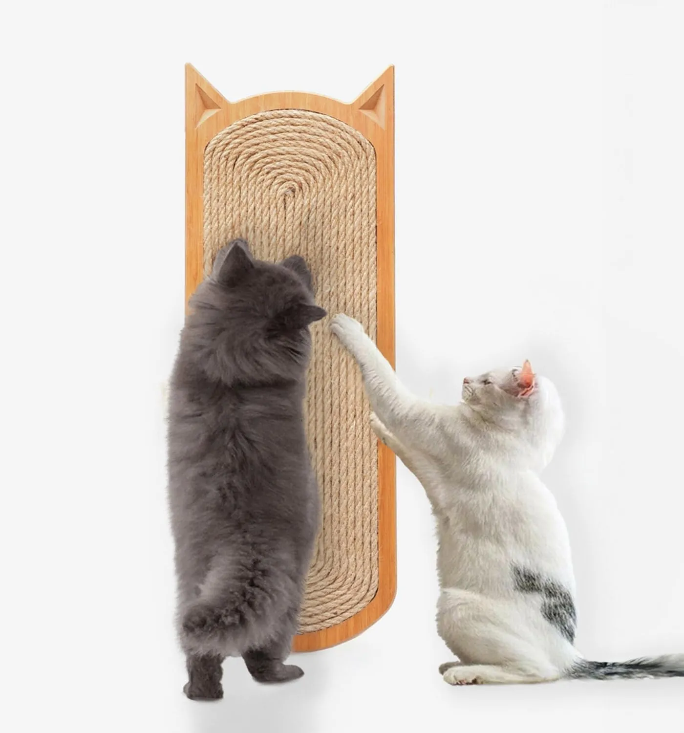 Premium Sisal Rope 22 Inch Cat Scratching Board, Cat Scratchers for Indoor Cats, Protecting Furniture Cat Scratching Pad, Cat Scratching Post with Natural Rope On Soft Wood, Wall Mount Cat Scratcher