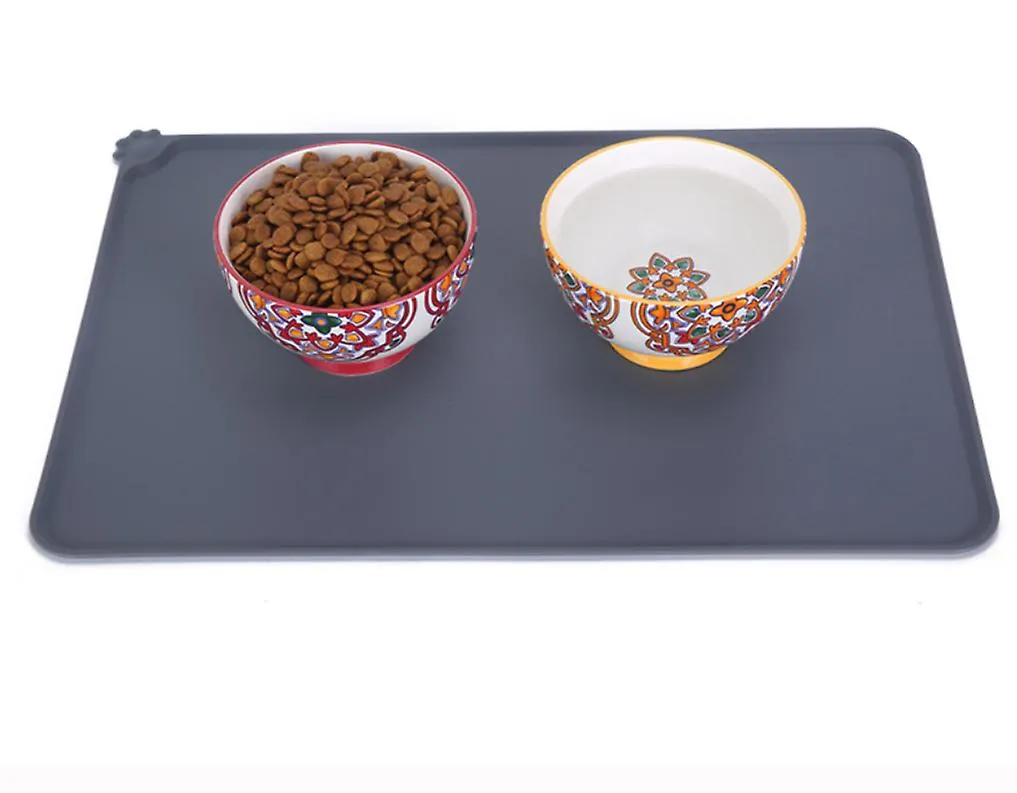 S 47*30cm mint green Pet silicone placemats, waterproof, non-slip and leak-proof placemats for cats and dogs, car pet mats AZ19857