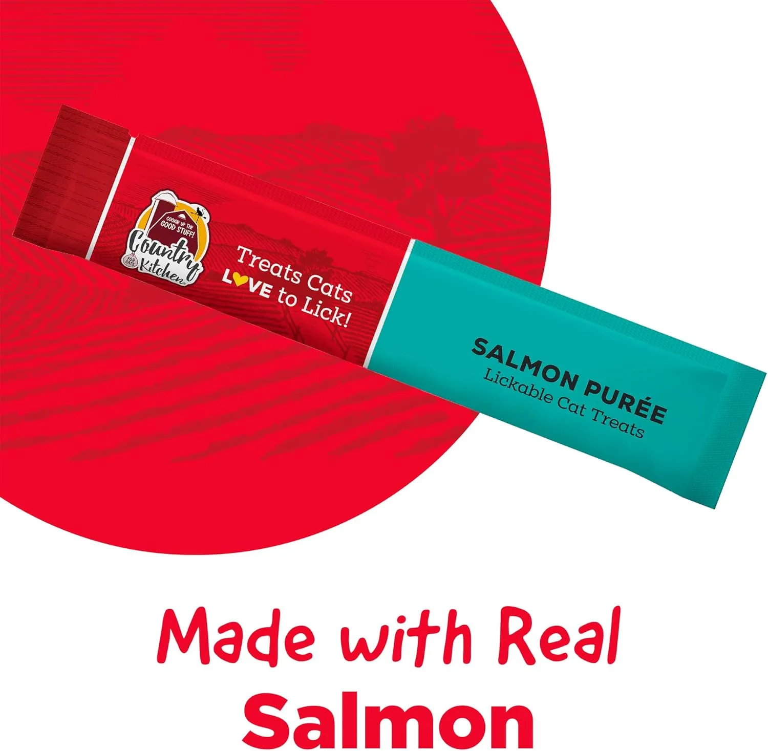 Salmon Puree Lickable Cat Treats, Made with Real Salmon, 2 Oz, 4 Pack