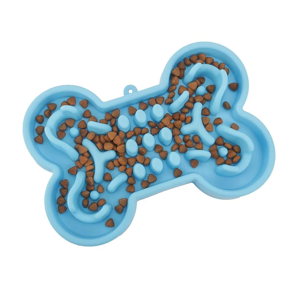 Slow Feeder Dog Food Bowl - Kibble or Canned Food - Dishwasher Safe