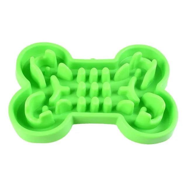 Slow Feeder Dog Food Bowl - Kibble or Canned Food - Dishwasher Safe