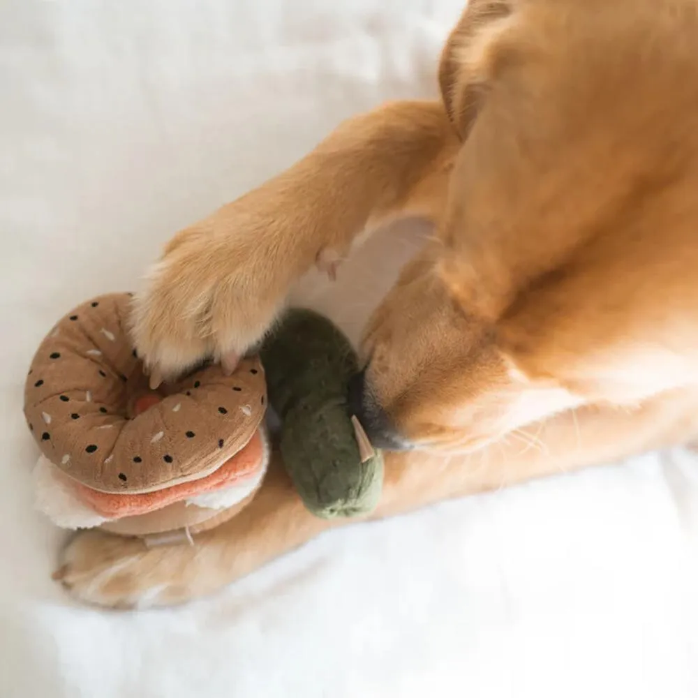 Snuffle Bagel with Pickle Dog Toy
