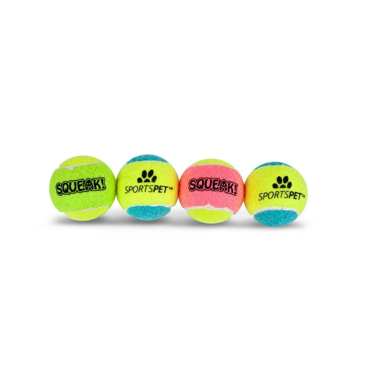 SPORTSPET Mini Squeak 4 Ball Pack 48mm