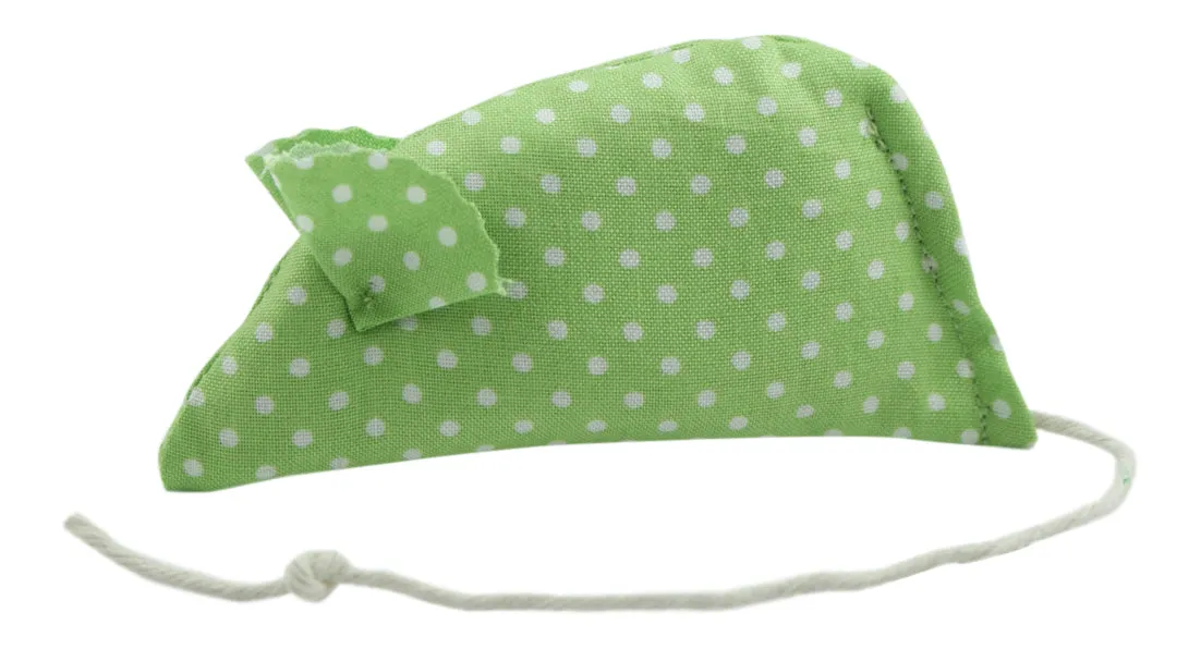 Spotty Pack of 2 Catnip Mice - Blue and Green