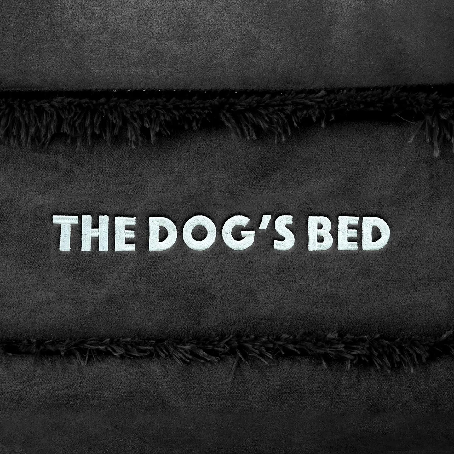 The Dogs Bed Orthopedic Memory Foam Dog Bed, Medium Black Plush 34x22, Pain Relief for Arthritis, Hip & Elbow Dysplasia, Post Surgery, Lameness, Supportive, Calming, Waterproof Washable Cover