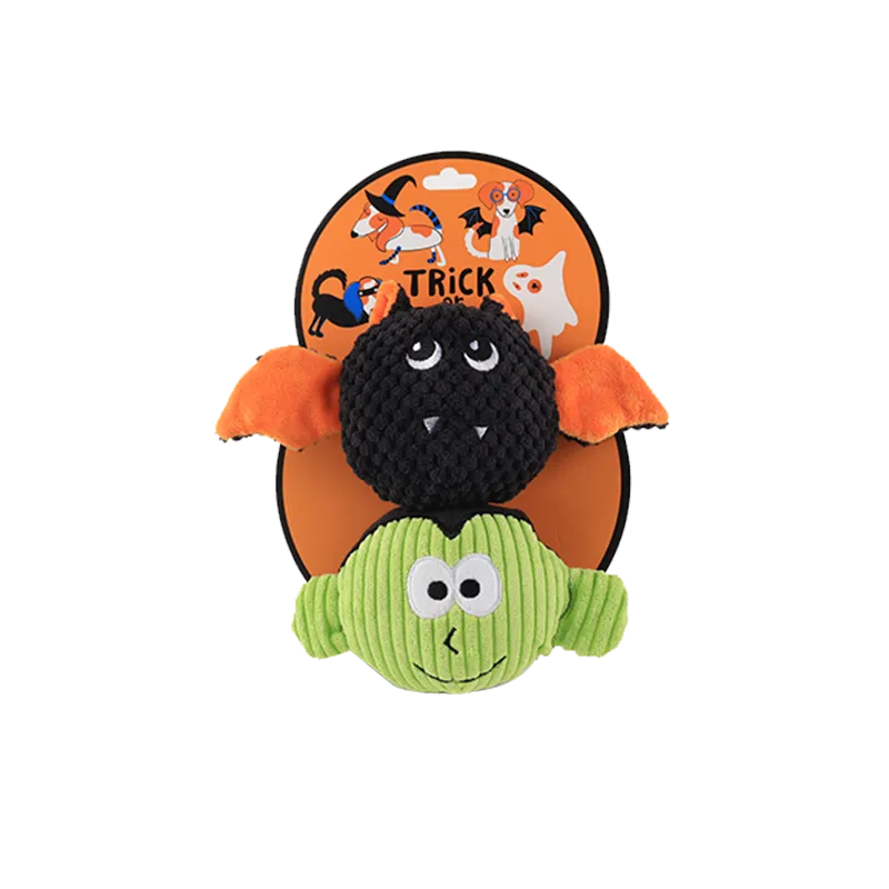 Trick or Treat Double Ball Set Halloween Dog Toy